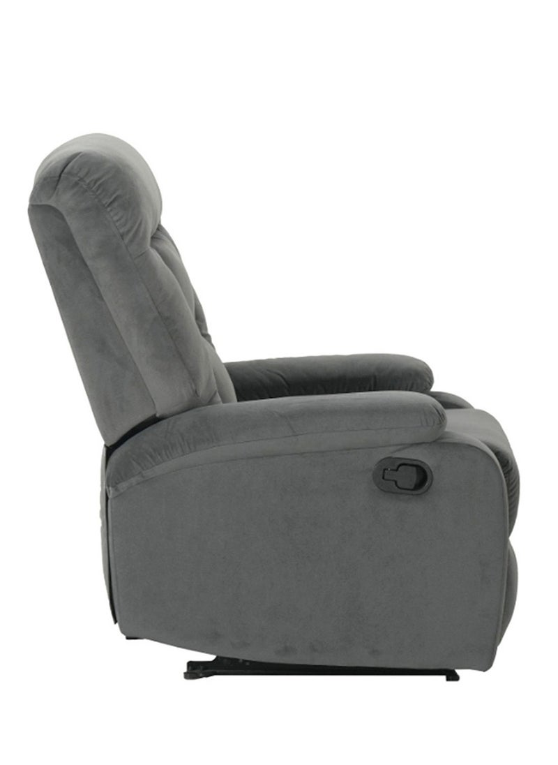 ROYALOAK Lara Fabric 1-Seater Recliner | Fabric Upholstery | High Backrest | Tufted Design | Pillow Top Armrest | Pocket Springs for Extra Comfort | Heavy-Duty Metal Frame | Sturdy Footrest | Recliner Chair  - Image 4
