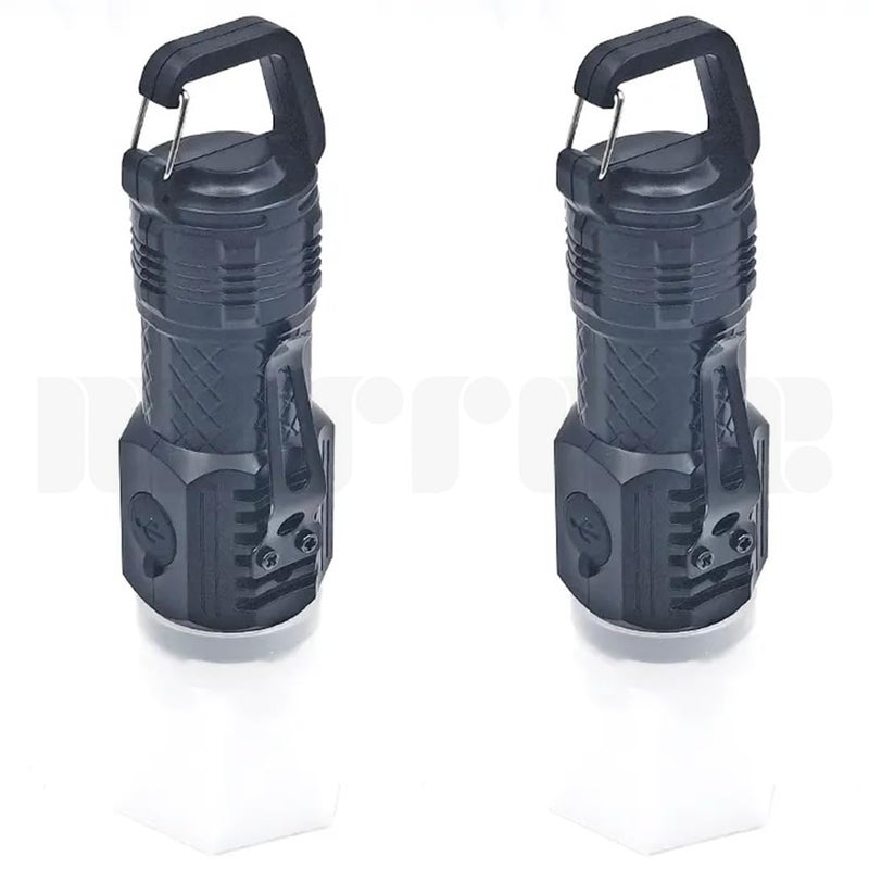 Marrone ThreeEyed Monster Mini Super Power Flashlight Flash Light Rechargeable LED Pocket Flash Lights Portable Rechargeable LED Flashlight Torch 5 Light Modes Camping Light Mini LED Flashlight - Image 5