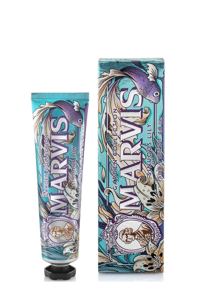Marvis Garden Collection  Sinuous Lily Toothpaste 75ml, Sensational Flavored   Limited Edition Toothpaste for a Long-Lasting Freshness - Image 1