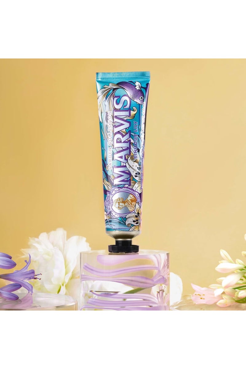 Marvis Garden Collection  Sinuous Lily Toothpaste 75ml, Sensational Flavored   Limited Edition Toothpaste for a Long-Lasting Freshness - Image 3