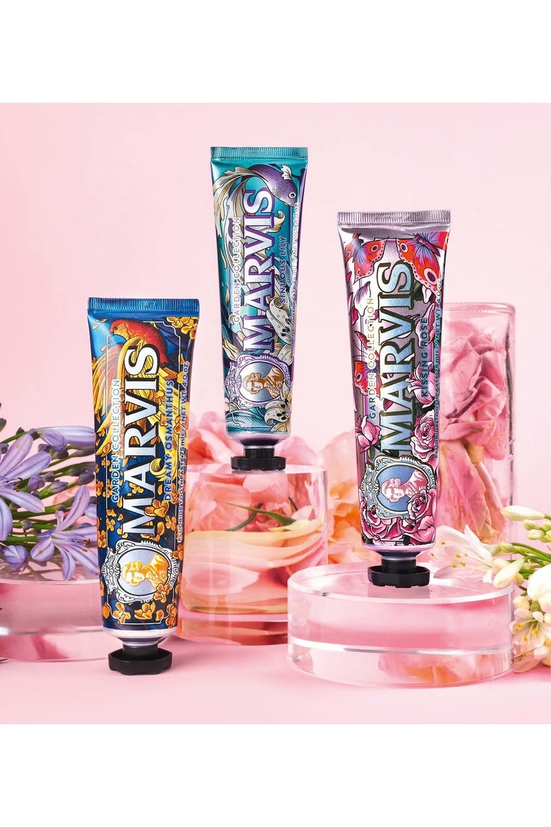 Marvis Garden Collection  Sinuous Lily Toothpaste 75ml, Sensational Flavored   Limited Edition Toothpaste for a Long-Lasting Freshness - Image 4