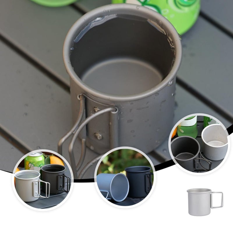 Aluminum Alloy Foldable Outdoor Cups Lightweight Portable Camping Hiking Metal Mugs - Image 5
