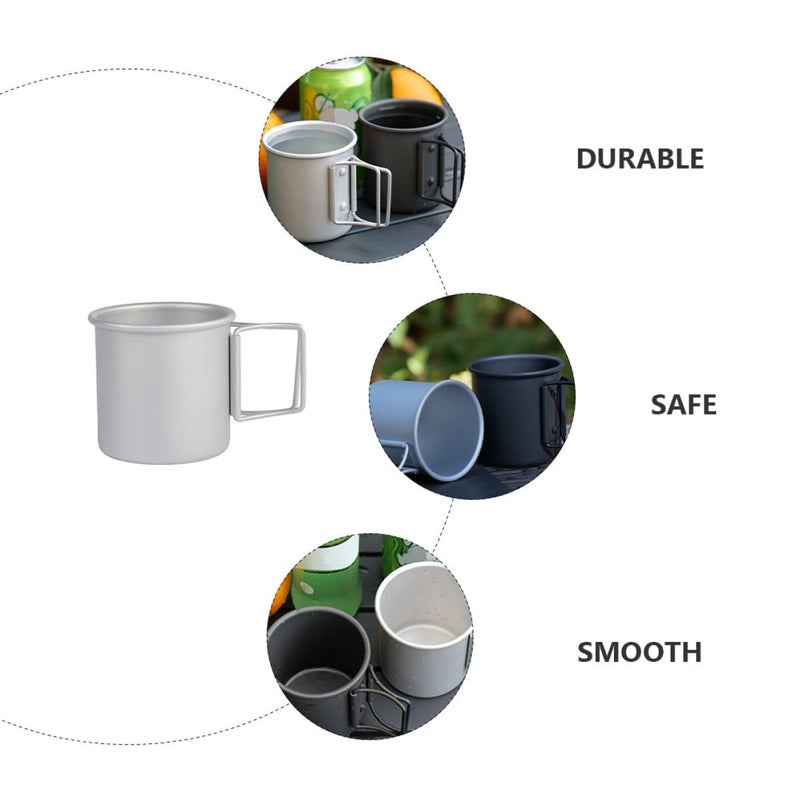 Aluminum Alloy Foldable Outdoor Cups Lightweight Portable Camping Hiking Metal Mugs - Image 4