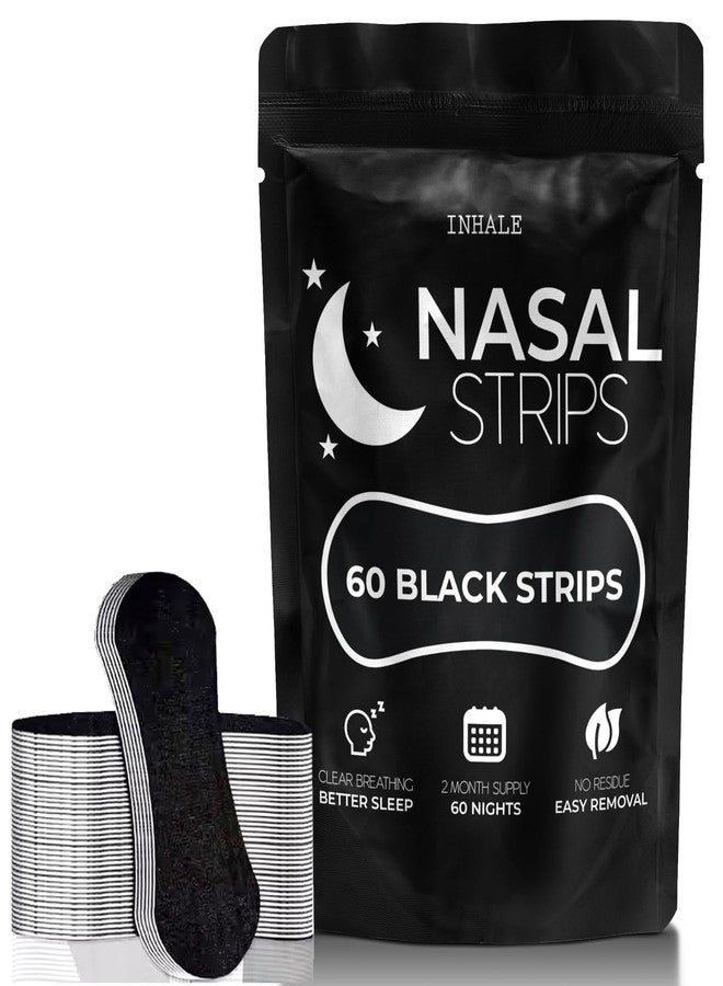 Inhale Premium Nasal Strips (60 Count) - Unisex Strips for Sensitive Skin – Enhanced Breathing, Snoring Reduction, Congestion Relief & Improved Athletic Performance – Easy to Apply & Travel-Friendly - Image 1