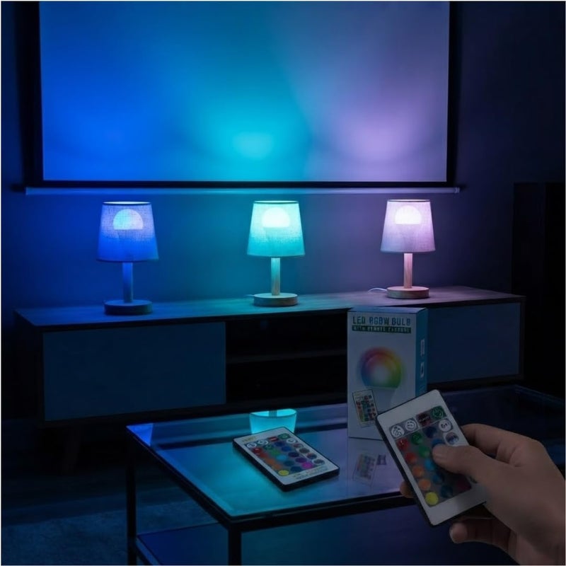 Hasanat Essentials RGBW LED Light Bulb with Remote Control - Dimmable Color Changing Lamp for Home Decor - Image 5