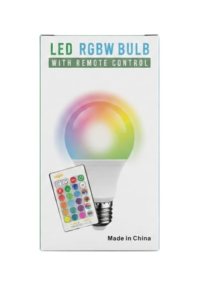 Hasanat Essentials RGBW LED Light Bulb with Remote Control - Dimmable Color Changing Lamp for Home Decor - Image 1