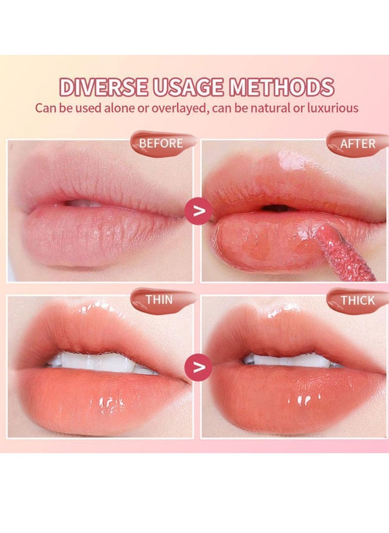 ibcccndc 6PCS Lip Gloss Set Hydrating Liquid Lipstick Kit High Shine Clear Lip Plumping Glass Finish Lip Oil Gloss High Pigment Moisturizing Long Lasting Repairing Lightening Lip Line Balm 02  - Image 4