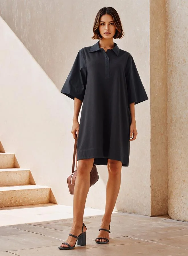 Splash FAV Collared Flared Shirt Dress