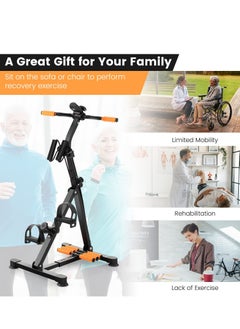 XiuWoo Pedal Exerciser for Seniors, Adjustable Hand Arm Leg Knee Exercise Equipment w/ Resistance Band, Foot Massage Roller, Recovery Physical Therapy Home Exercise Bike for Elderly  - Image 3