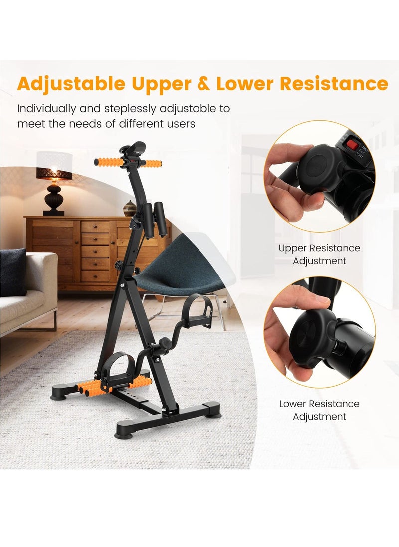 XiuWoo - Pedal Exerciser for Seniors, Adjustable Hand Arm Leg Knee Exercise Equipment w/ Resistance Band, Foot Massage Roller, Recovery Physical Therapy Home Exercise Bike for Elderly - Image 1