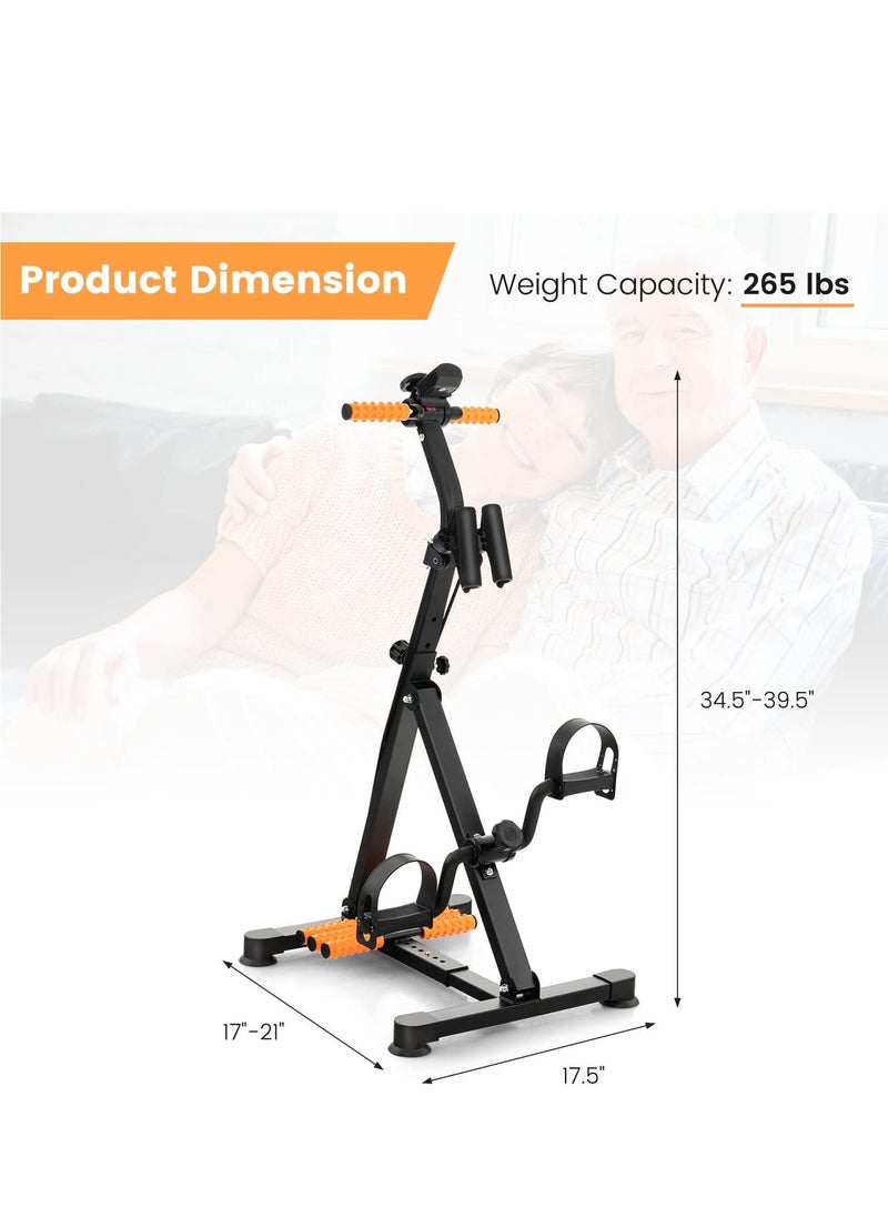 XiuWoo - Pedal Exerciser for Seniors, Adjustable Hand Arm Leg Knee Exercise Equipment w/ Resistance Band, Foot Massage Roller, Recovery Physical Therapy Home Exercise Bike for Elderly - Image 1