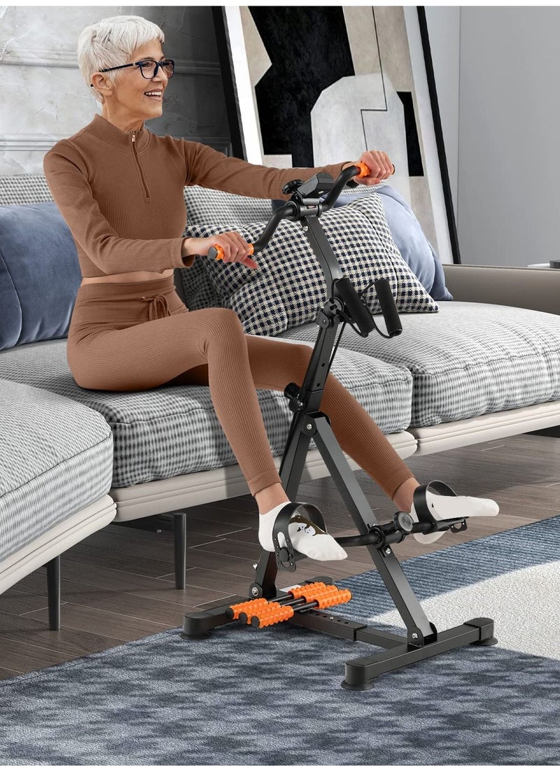 XiuWoo - Pedal Exerciser for Seniors, Adjustable Hand Arm Leg Knee Exercise Equipment w/ Resistance Band, Foot Massage Roller, Recovery Physical Therapy Home Exercise Bike for Elderly - Image 1