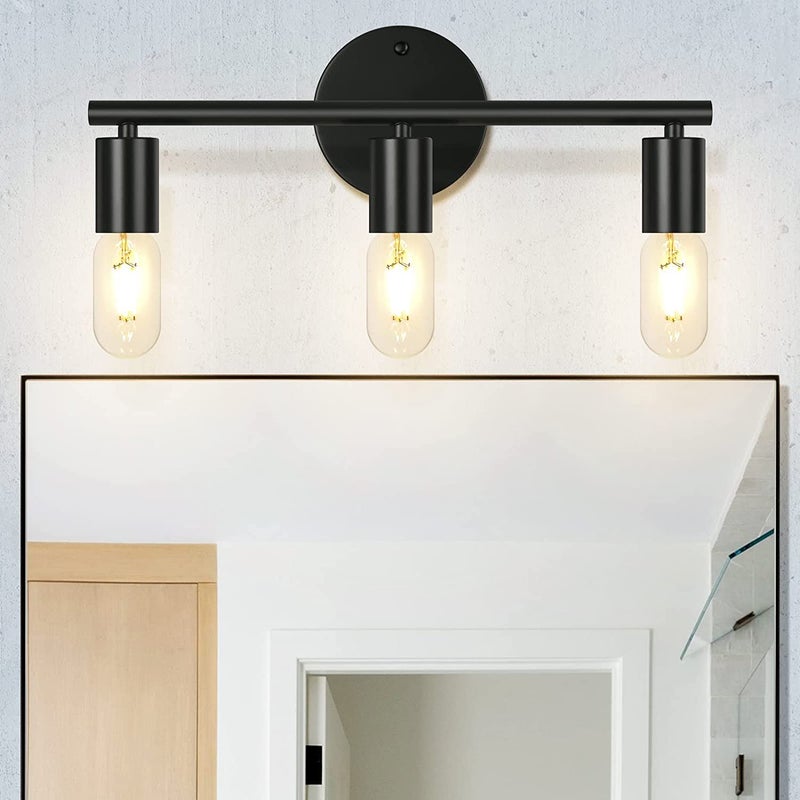 ART N CRAFT Vintage Style Beautiful Black Wall Lighting 3 Holder Brass Black Wall Lamp Vanity Light Fixture Black Wall Light Sconce Bedroom Sconce Decorative - Image 2