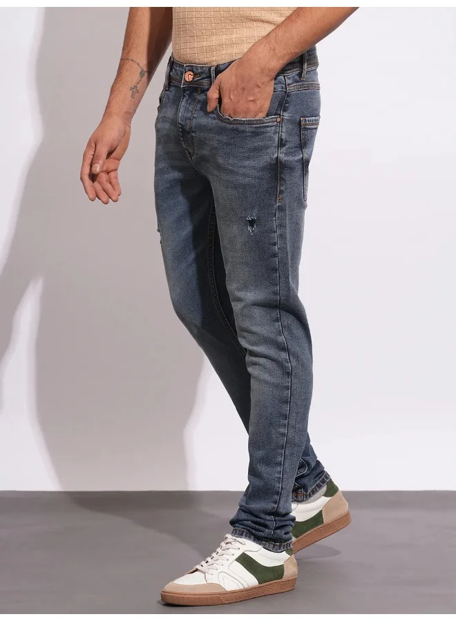 Being Human Mens Dark Tone Slim Fit Denims