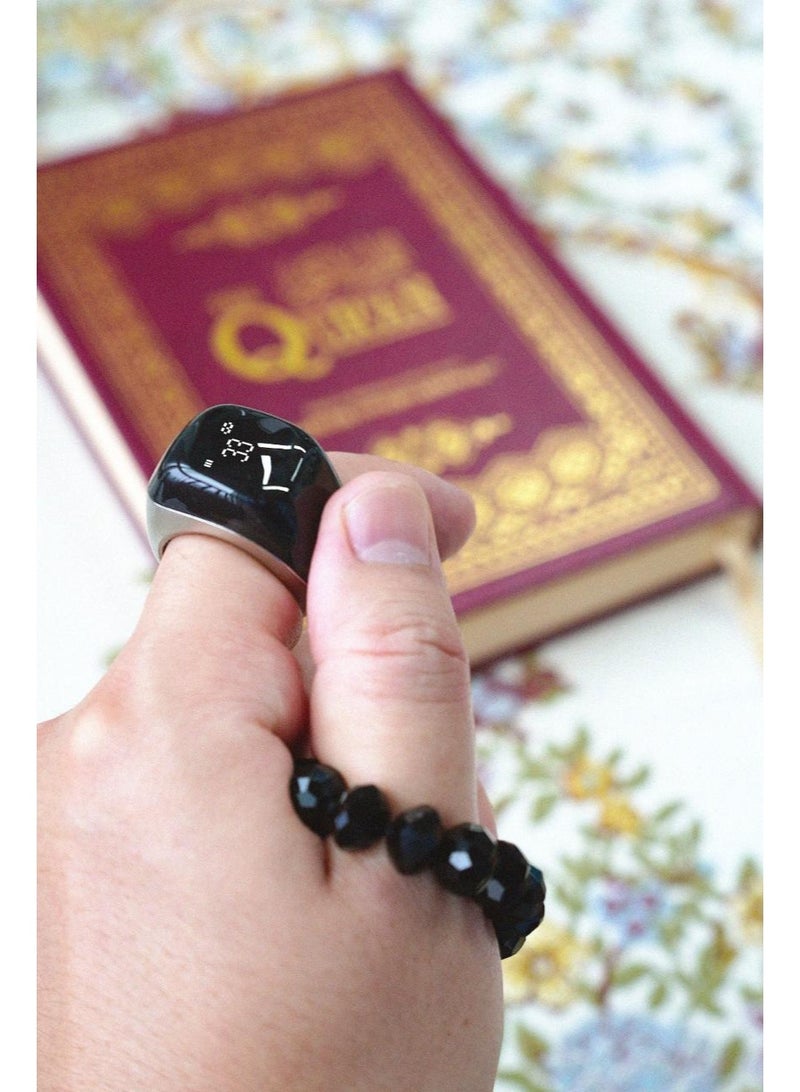 خاتم ذكر جود برو - خاتم إسلامي ذكي مع تذكيرات للصلاة، عداد تسبيح، متتبع لياقة بدنية، ومقاوم للماء IP67 - Image 5