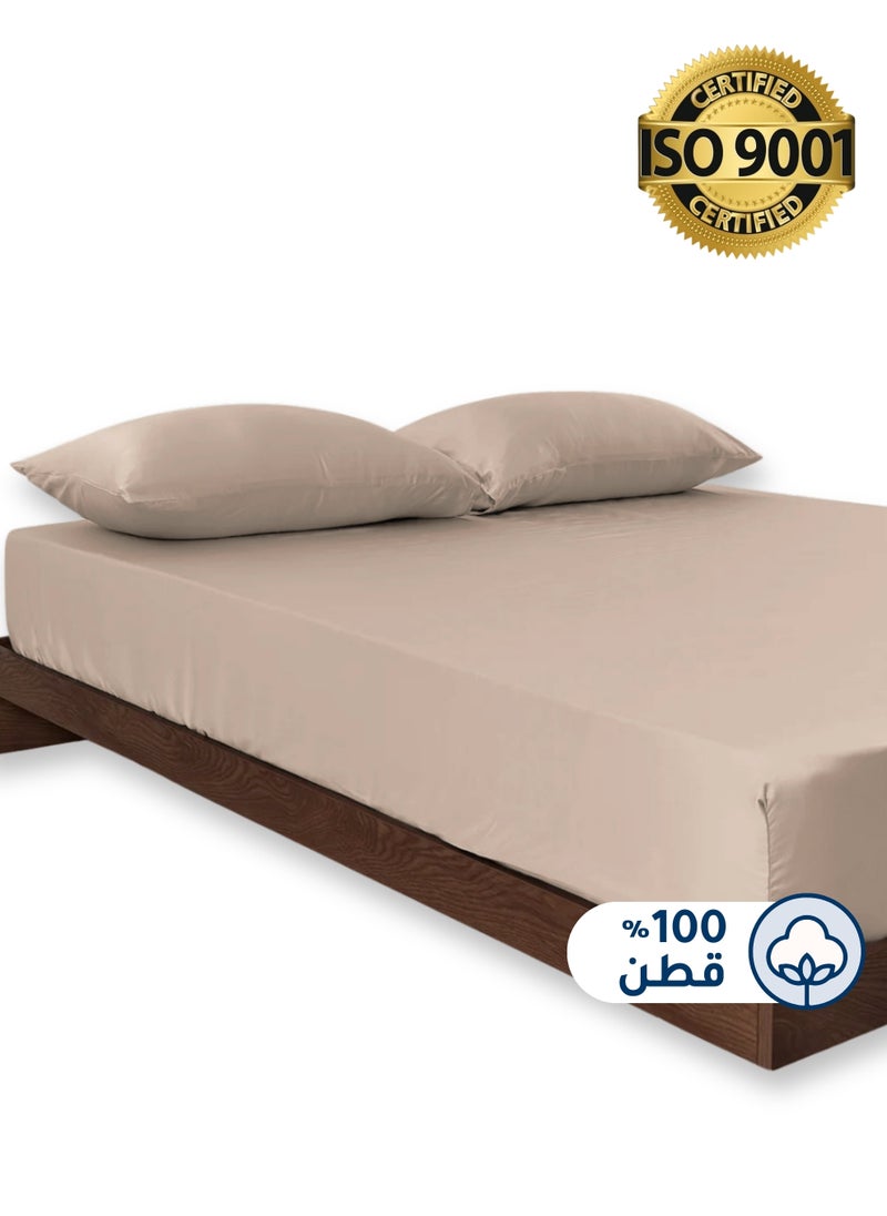 Cotton Fitted Sheet Set,  100% Cotton, 200 TC, 2 Pieces Single Size with 30 cm Deep Pocket - pzsku/Z6FD6231A73C09FF95770Z/45/_/1724945407/9a1ae72e-4965-4418-b2e9-d2d5b24a5482