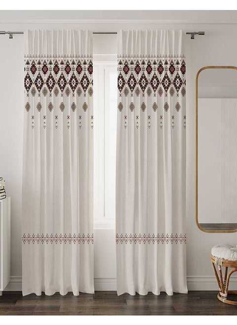 Ready-Made Printed Curtain (Two Pieces Back Tape)  275x270x275