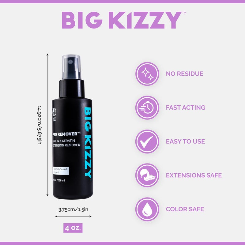 Big Kizzy بيغ كيززي برو ريموفر - مزيل كيراتين وشرائط الشعر - جودة احترافية، 4 أونصات - Image 2