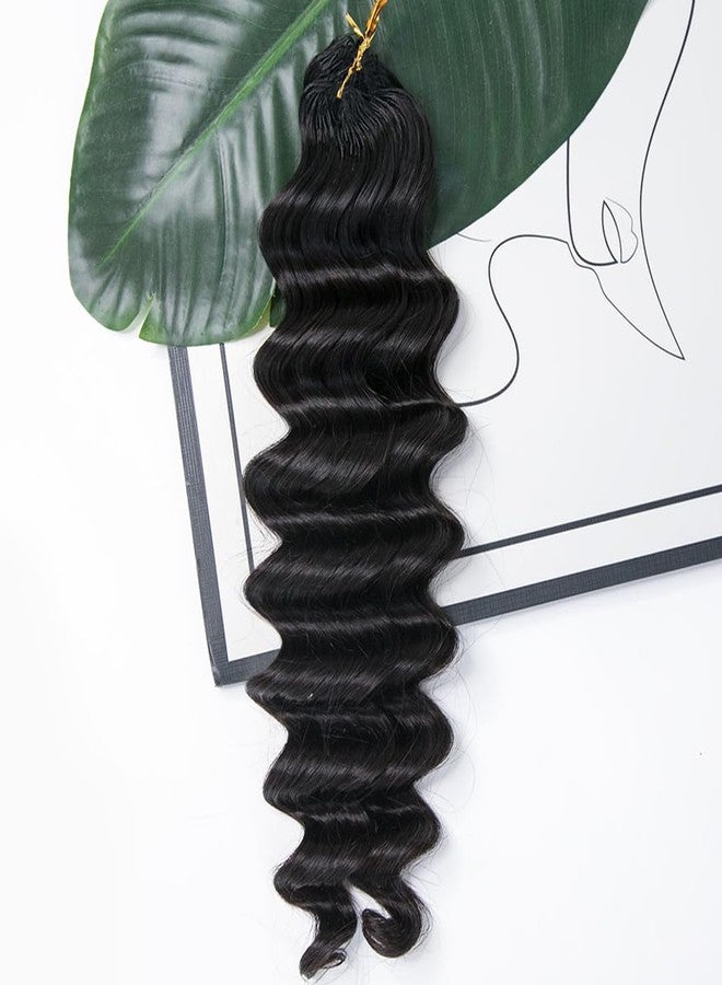 Y WIGS YWIGS Pre-Separated Human Crochet Hair Loose Deep Wave Crochet Hair Human Hair Knotless Crochet Human Hair Extensions 16" NC 100 Strands - Image 2