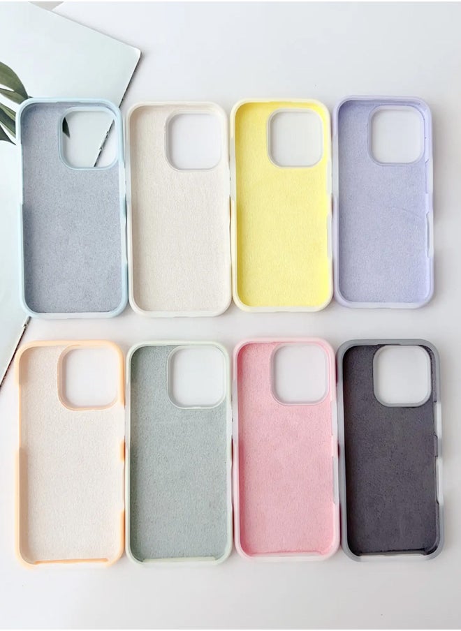 ماركة غير محددة جراب سيليكون مبطن من الداخل لهاتف iPhone 16 Pro Max، جراب أيفون مصنوع من السيليكون المطاطي الناعم ومبطن من الداخل لحماية هاتف من الخدوش لهاتف أيفون 16 برو ماكس - بنفسجي  - Image 4