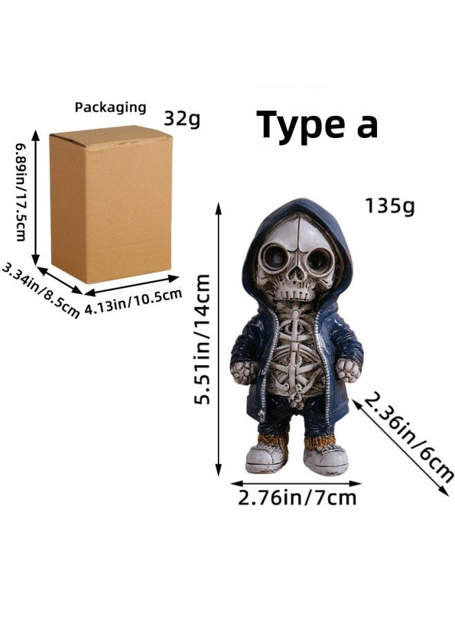 Skull Ornaments Fashion Creative Ornaments Ghost Festival Atmosphere Scene Layout Props-Color:Blue A - Image 1