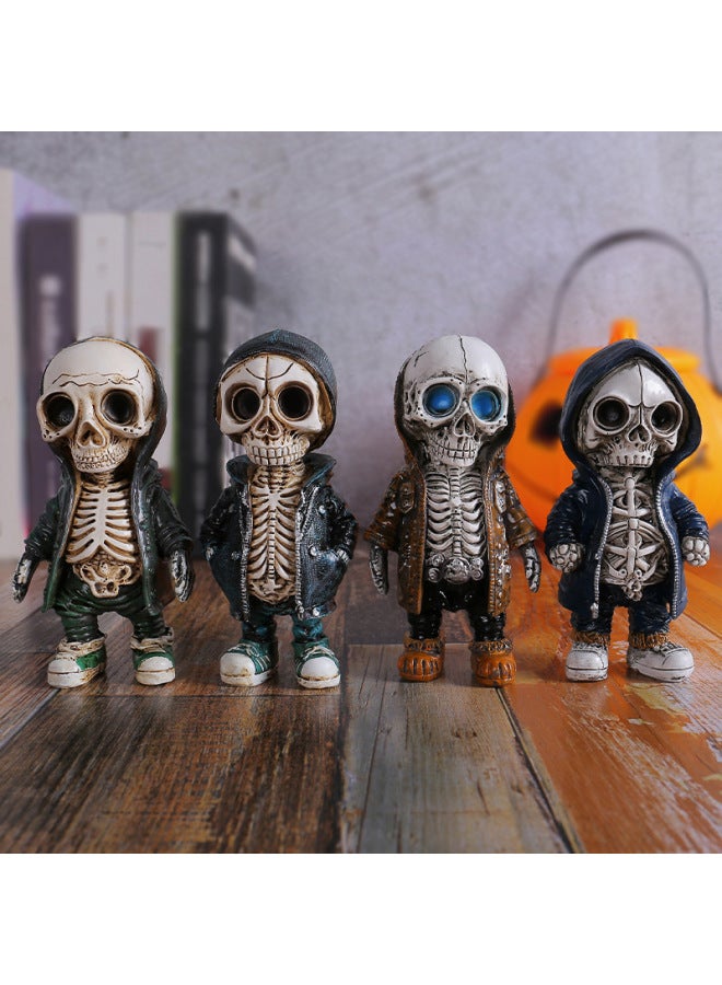 Skull Ornaments Fashion Creative Ornaments Ghost Festival Atmosphere Scene Layout Props-Color:Blue A - Image 3