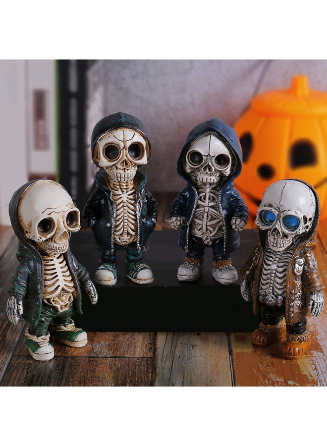 Skull Ornaments Fashion Creative Ornaments Ghost Festival Atmosphere Scene Layout Props-Color:Blue A - Image 4