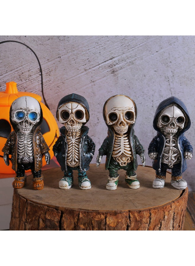 Skull Ornaments Fashion Creative Ornaments Ghost Festival Atmosphere Scene Layout Props-Color:Blue A - Image 2
