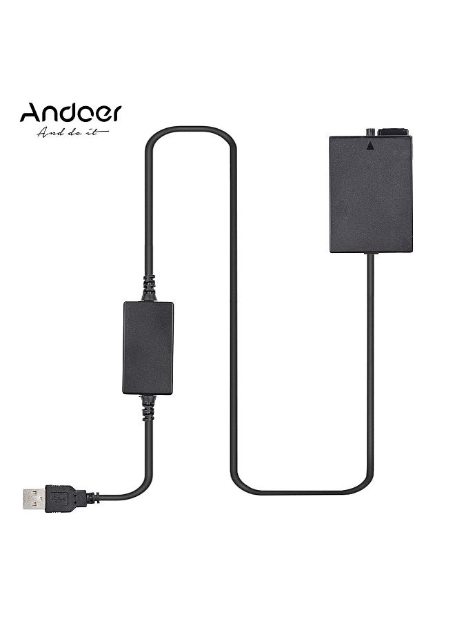 ANDOER - DR-E8 USB Power Kit AC Adapter Replacement DC Coupler Dummy Battery Single USB Input Compatible with Canon Rebel T3i T2i T4i T5i EOS 550D 600D 650D 700D X5 X4 X6 X6i X7i Camera Cameras - Image 1