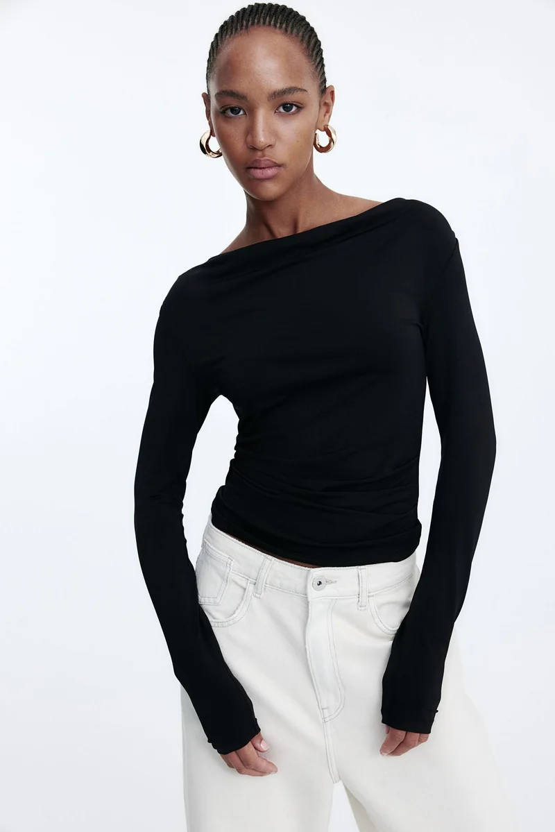 H&M Draped jersey top