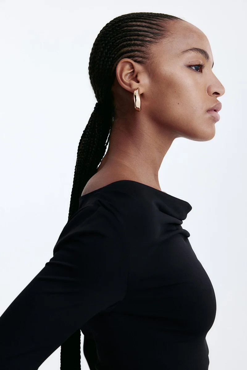 H&M Draped jersey top