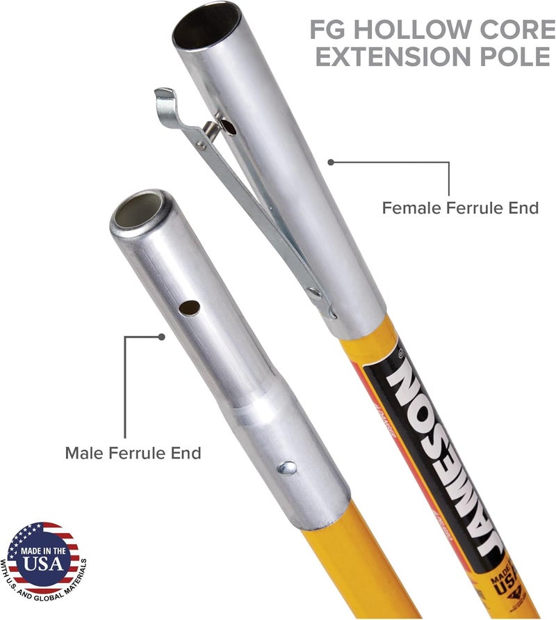 JAMESON FG-6-2PK FG-Series 6-Foot Fiberglass Extension Pole for Pole Saw or Pruner Head 2-Pack - Image 2