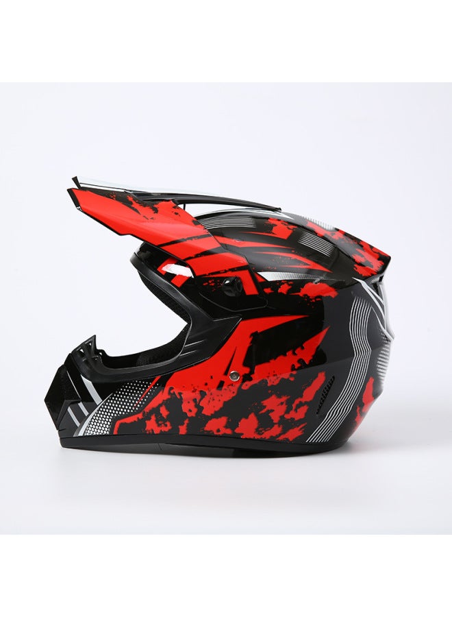 Bright Red Storm Motorcycle Kart Adult Helmet Small Lightweight Abs Off-road Helmet Colorful Motorcycle Helmet