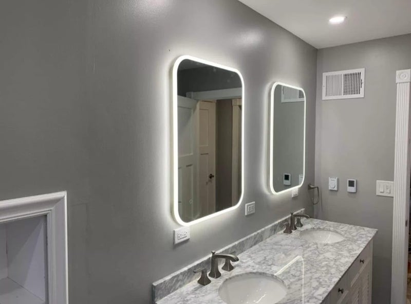 TINITALO Quality Glass Rectangular Wall Mount LED Mirror for Bathroom with Backlight, Imported Touch Sensor + Dimmer, White, Cool Day & Warm Light, 3 Brightness Adjustable LED - Image 3