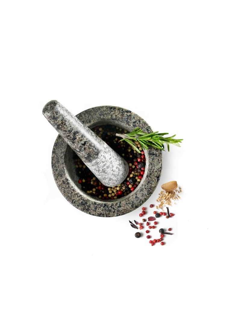 ibili Granite Mortar and Pestle Set, Heavy Duty Kitchen Grinder, Non-Porous Stone Bowl for Traditional Food Preparation, Easy to Clean, Hygienic, Durable, Perfect for Home and Professional Use - Image 2