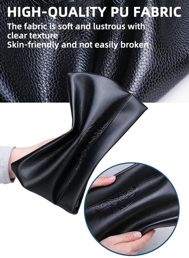 Totem Embossed Print Clutch Bag, Ultra-Thin Anti-Theft Simple Texture Large Leather Wallet, Card Holder Men'S Gift Black, Men'S Bag Clutch Bag, Men'S Handbag Business Large Capacity Soft Leather Envelope Bag Black - Image 3
