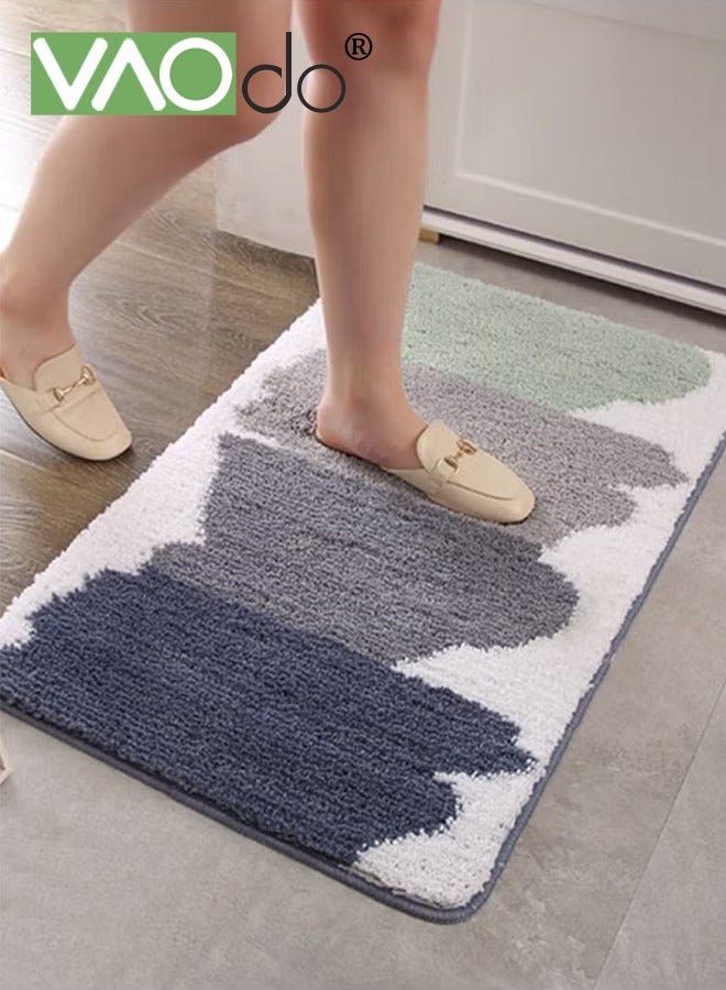 فاو دو سجادة الحمام فائقة النعومة وامتصاص المياه ، سجادة الحمام ، سجادة الحمام ، ماكينة غسل وتجفيف لحوض الاستحمام وغرفة الاستحمام 60 * 90 سم - Image 1