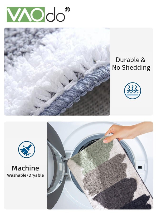 فاو دو سجادة الحمام فائقة النعومة وامتصاص المياه ، سجادة الحمام ، سجادة الحمام ، ماكينة غسل وتجفيف لحوض الاستحمام وغرفة الاستحمام 60 * 90 سم - Image 4
