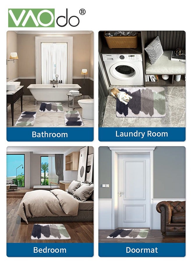 فاو دو سجادة الحمام فائقة النعومة وامتصاص المياه ، سجادة الحمام ، سجادة الحمام ، ماكينة غسل وتجفيف لحوض الاستحمام وغرفة الاستحمام 60 * 90 سم - Image 5