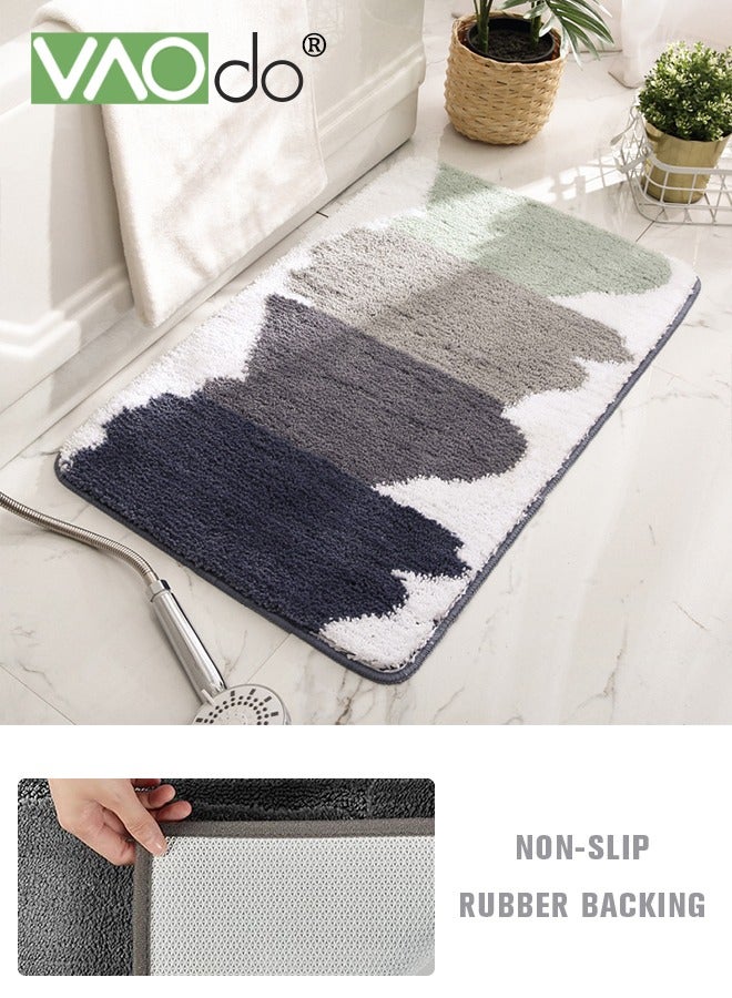 فاو دو سجادة الحمام فائقة النعومة وامتصاص المياه ، سجادة الحمام ، سجادة الحمام ، ماكينة غسل وتجفيف لحوض الاستحمام وغرفة الاستحمام 60 * 90 سم - Image 2