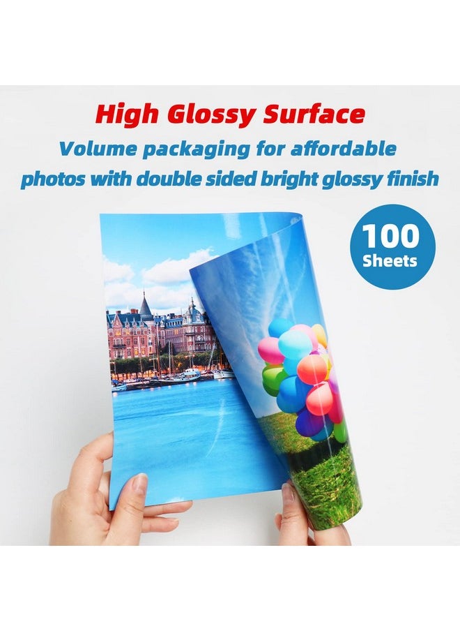Uinkit 100 Sheets Brochure Paper Glossy Double Sided 8.5X11 Inkjet 37Lb 140Gsm Dye Ink Thin Photo Picture Flyer Calendar Magazine Cd Cover Letter  - Image 4