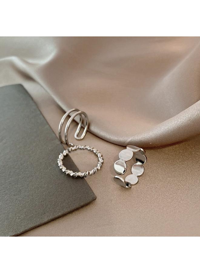 Trendy Suit Ring Female Retro Niche Personality Pearl Ring Ring Cold Style High Sense Hand Jewelry