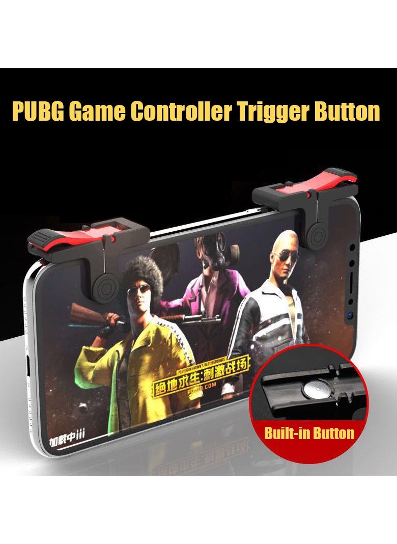 Generic - 2Pcs Mobile Phone Gaming Trigger Gamepad PUBG Button Handle for L1R1 Shooter Controller Keypads Grip for iPhone Android Phone - Image 1