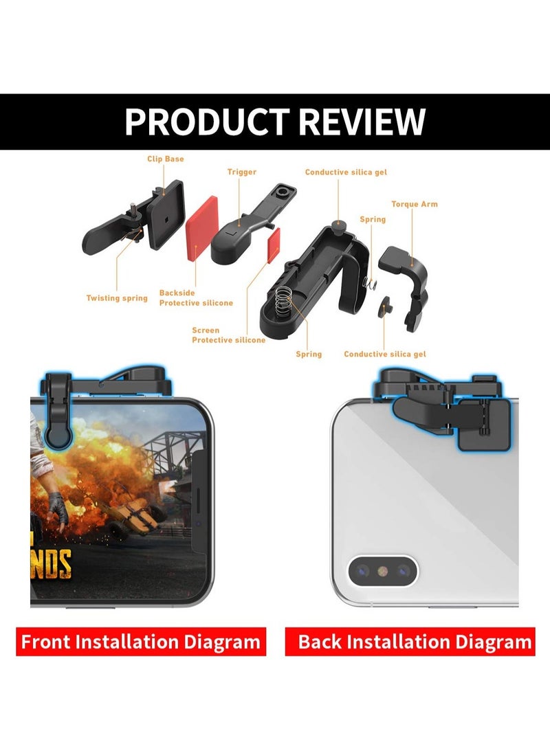 Generic 2Pcs Mobile Phone Gaming Trigger Gamepad PUBG Button Handle for L1R1 Shooter Controller Keypads Grip for iPhone Android Phone  - Image 4