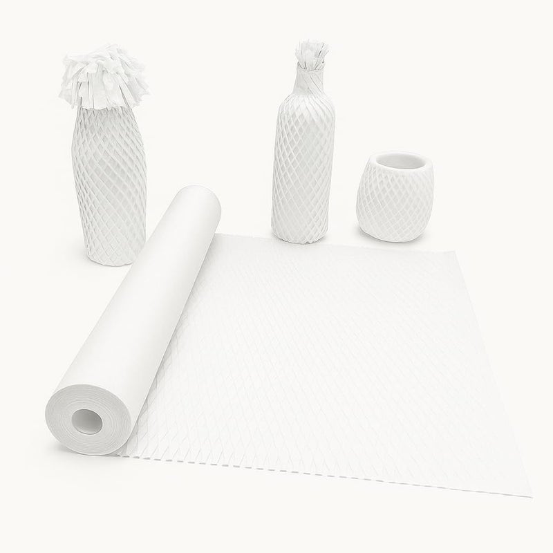 JPPL Paper Honeycomb Roll, 16m Expandable Hex, 16 Inch x 10 Meter, Eco-Friendly Plastic Alternative, Packaging & Shipping Supplies (390mm / 16 inch x10 meter) (White) - Image 1