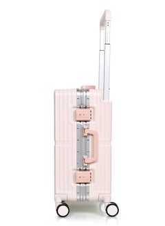 MORANO Morano Modern Women Carry-on Aluminum Frame Polycarbonate Luggage with Four Universal Wheels and Combination Lock (Pink) Size: 35 CM X 24 CM X 55 CM  - Image 3