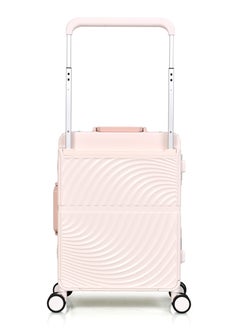MORANO Morano Modern Women Carry-on Aluminum Frame Polycarbonate Luggage with Four Universal Wheels and Combination Lock (Pink) Size: 35 CM X 24 CM X 55 CM  - Image 4