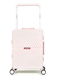 MORANO Morano Modern Women Carry-on Aluminum Frame Polycarbonate Luggage with Four Universal Wheels and Combination Lock (Pink) Size: 35 CM X 24 CM X 55 CM  - Image 2