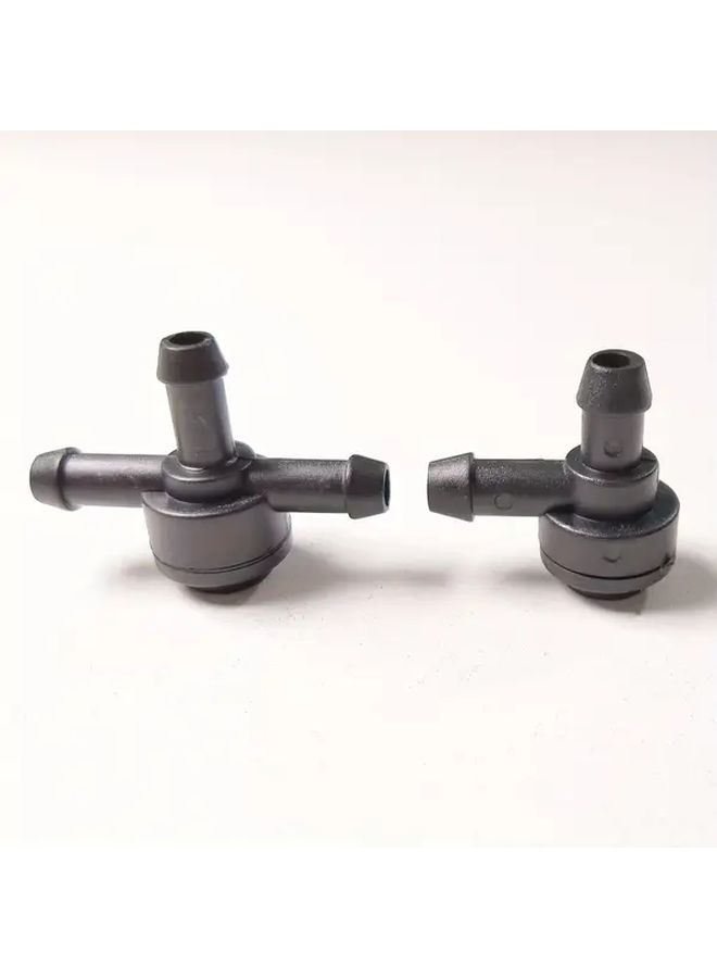 2pcs Black Plastic Windshield Washer Nozzle Check Valve Leak Proof Easy Install - Image 4
