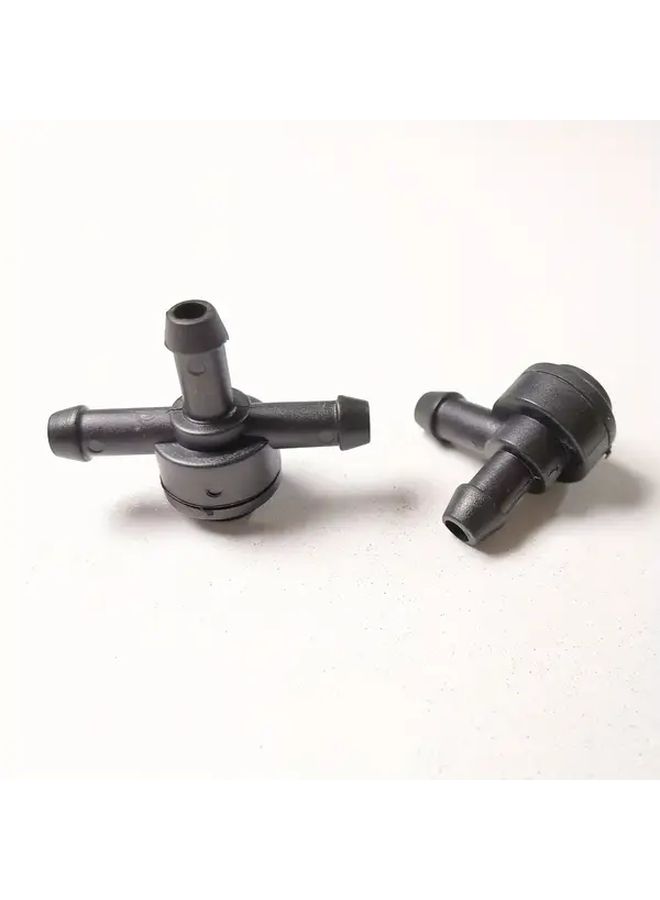 2pcs Black Plastic Windshield Washer Nozzle Check Valve Leak Proof Easy Install - Image 3